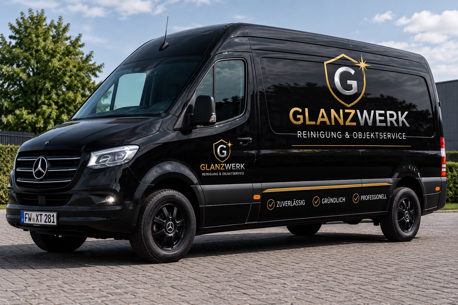Fahrzeug von GLANZWERK Gebäudereinigung & Objektservice